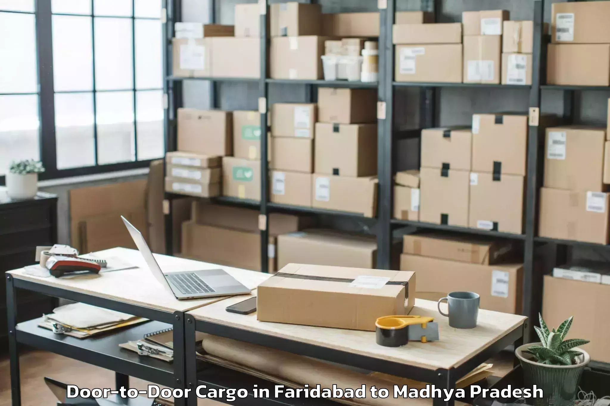 Book Faridabad to Biaora Door To Door Cargo